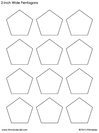 Pentagon templates â inch â tims printables