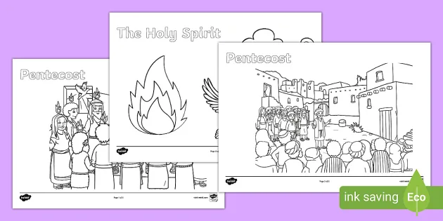 Pentecost colouring sheets christian resource year