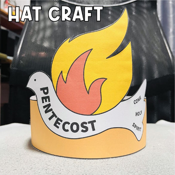 Pentecost hat craft and coloring page holy spirit crown headband activities