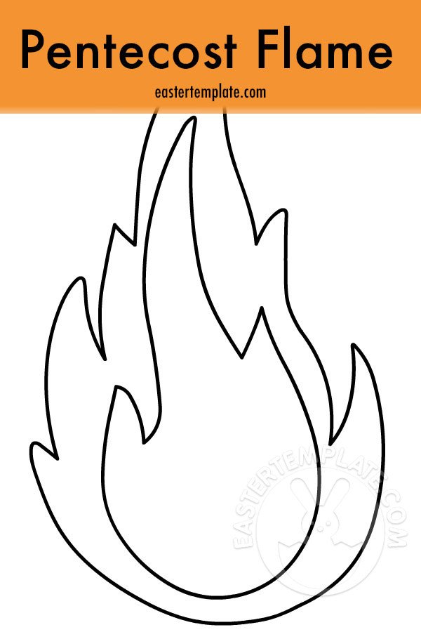 Printable pentecost flame shape