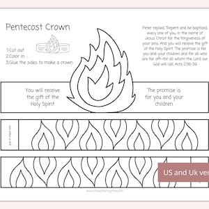 Printable pentecost craft holy spirit craft pentecost coloring page sunday school craft bible crafts for kids christian craft