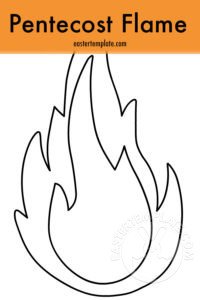 Printable pentecost flame shape