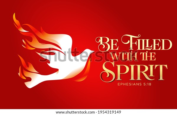 Be filled holy spirit pentecost sunday stock vector royalty free