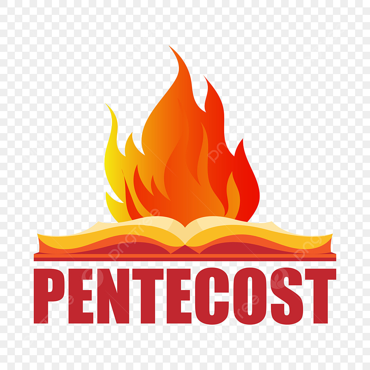 Pentecost vector hd images pentecost day with beautiful bible and fire flame on transparent background crucifixion bible christianity png image for free download