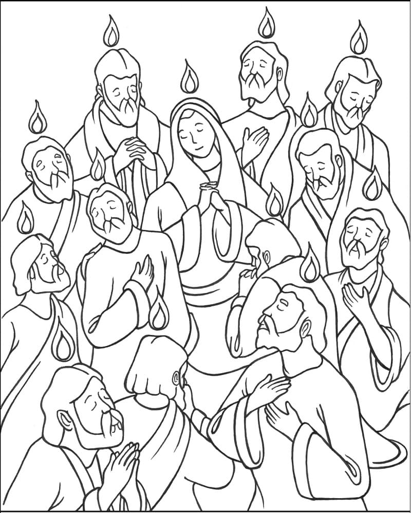 Pentecost coloring page