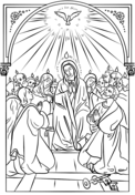 Pentecost coloring pages free printable pictures