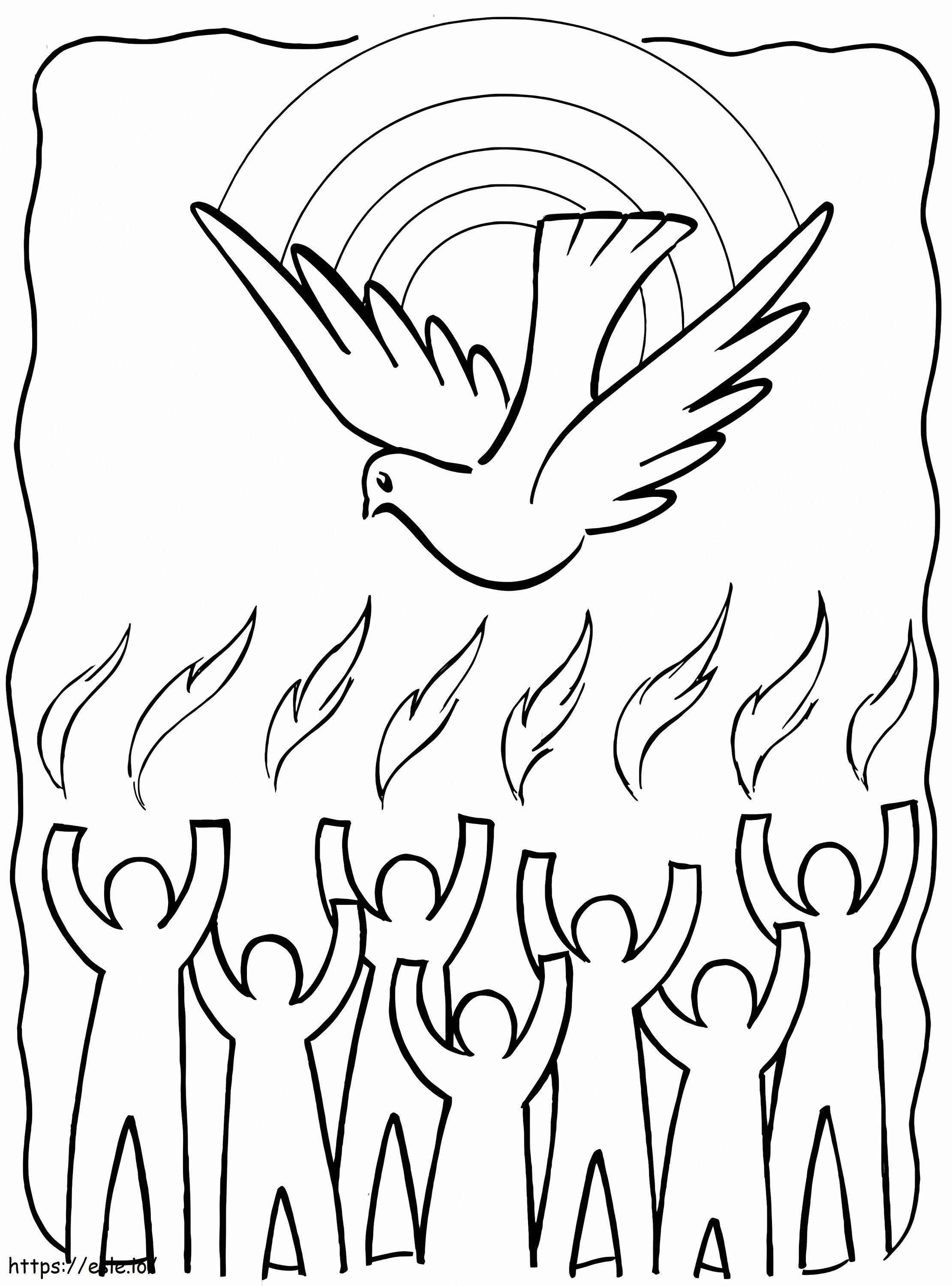 Pentecost coloring page