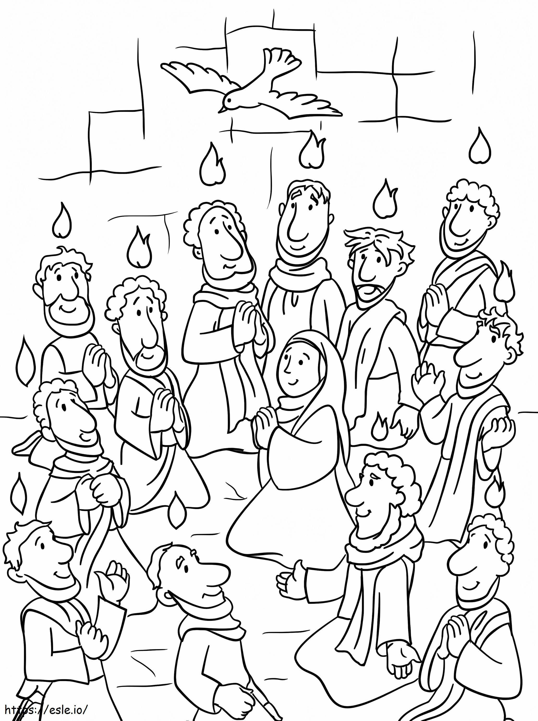 Pentecost coloring page