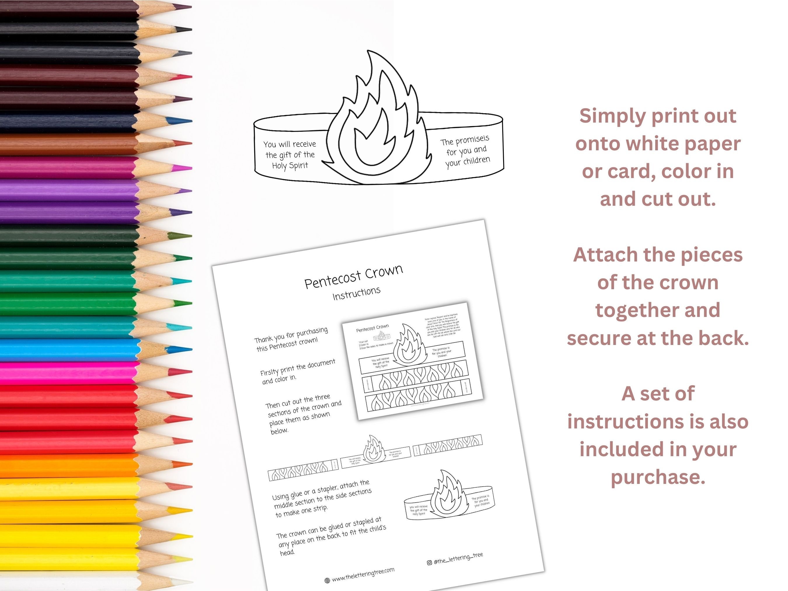 Printable pentecost craft holy spirit craft pentecost coloring page sunday school craft bible crafts for kids christian craft