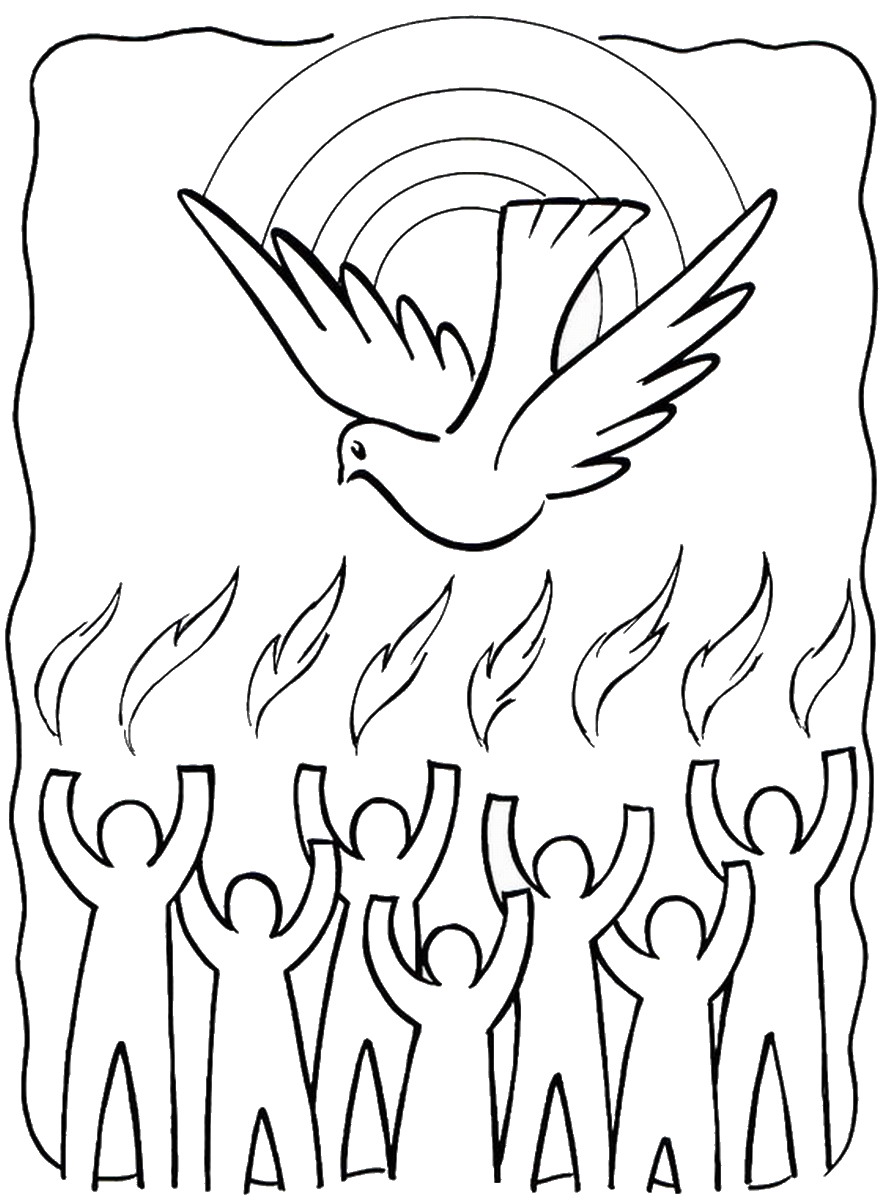 Pentecost coloring pages