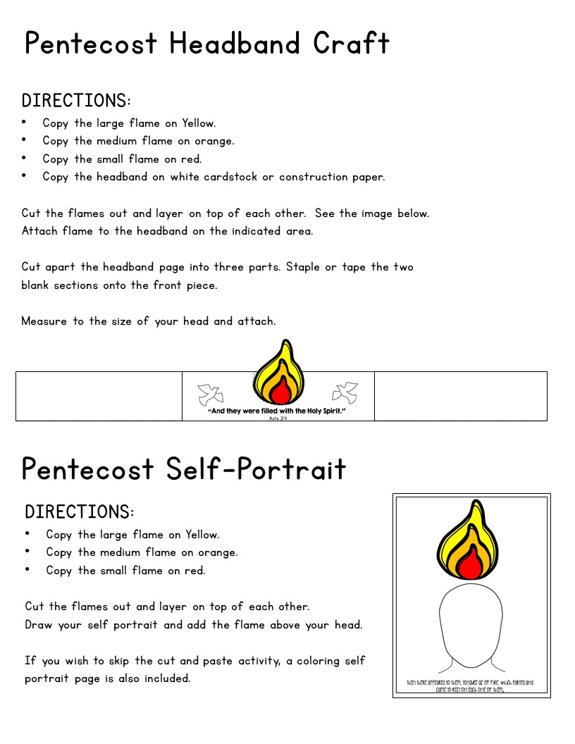 Pentecost craft pentecost coloring made by teachers