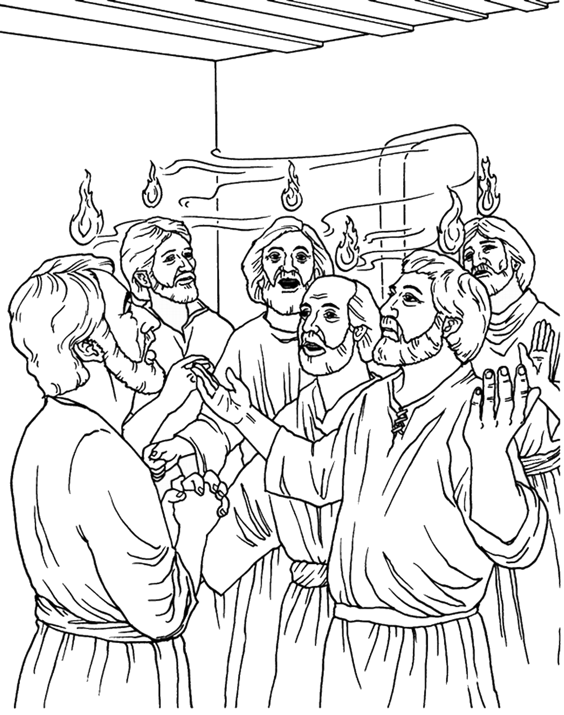 Pentecost coloring pages