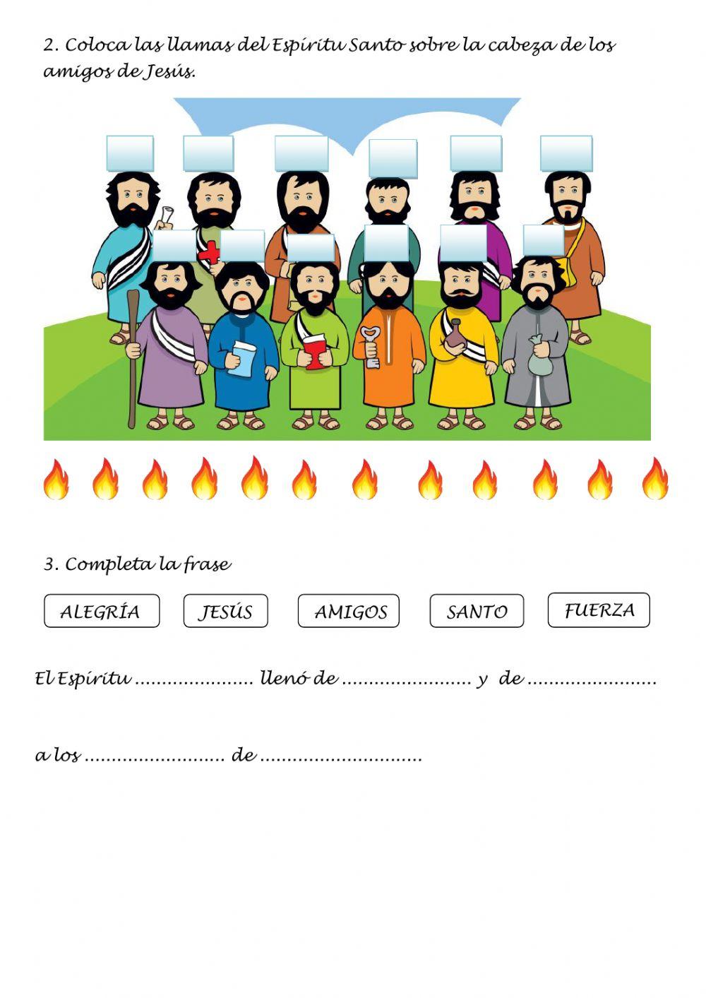 Pentecostãs worksheet for º y º live worksheets