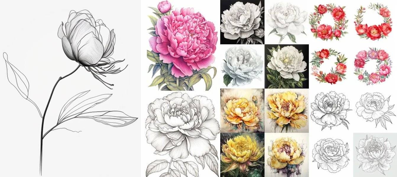 Learn the secrets to stunning peony flower drawings