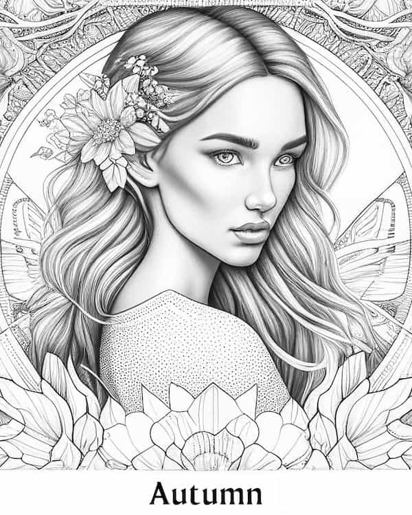 Fascinating fairy coloring pages for adults