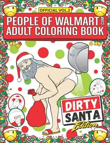 People of walmart adult coloring book dirty santa edition win christmas with th