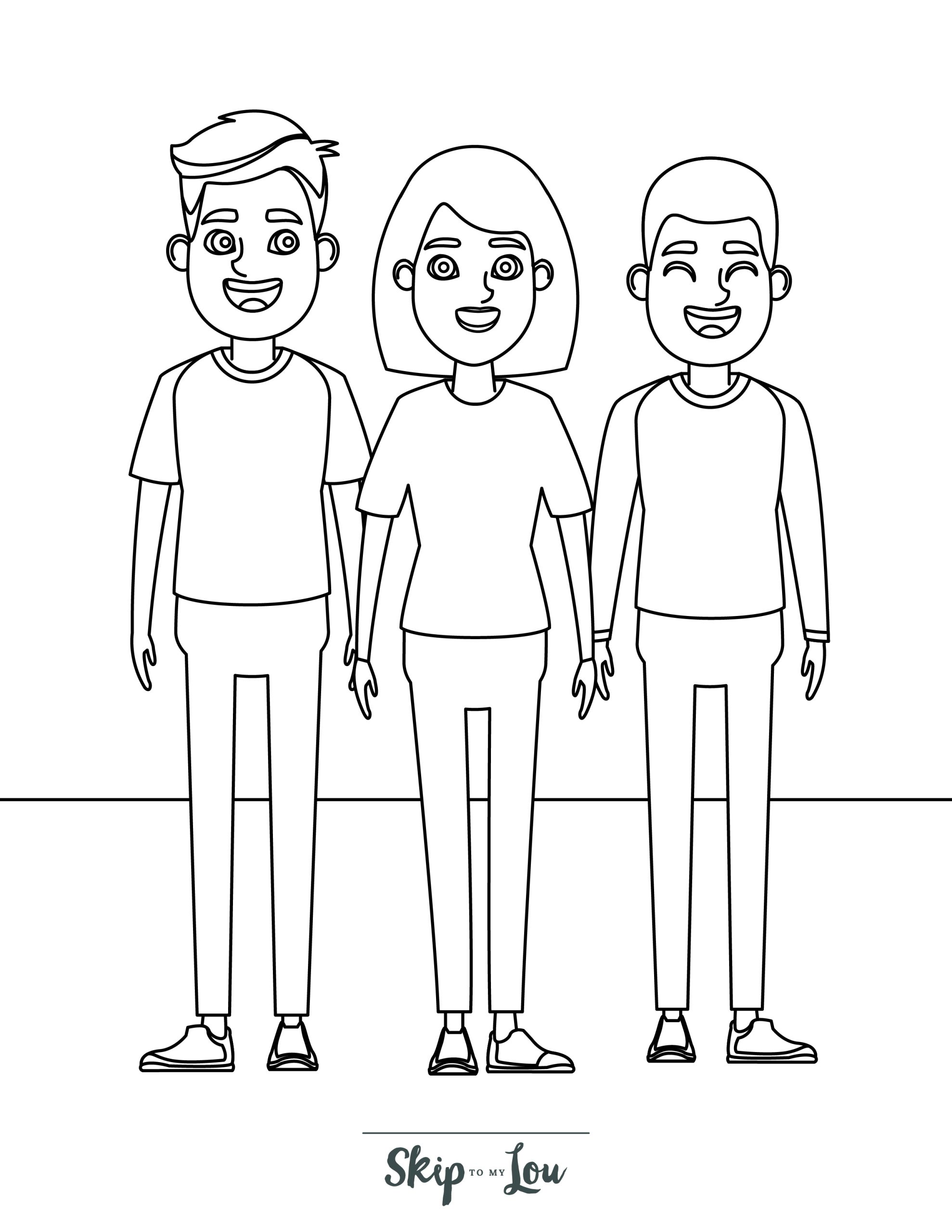 People coloring pages