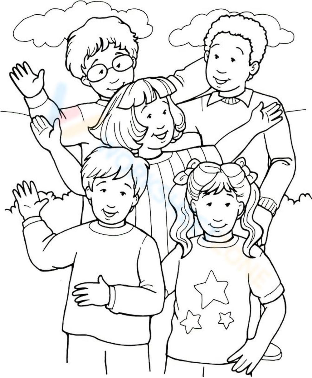 Free collection of people coloring pages for kids