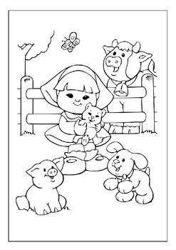 Printable little people coloring pages the perfect activity for kids