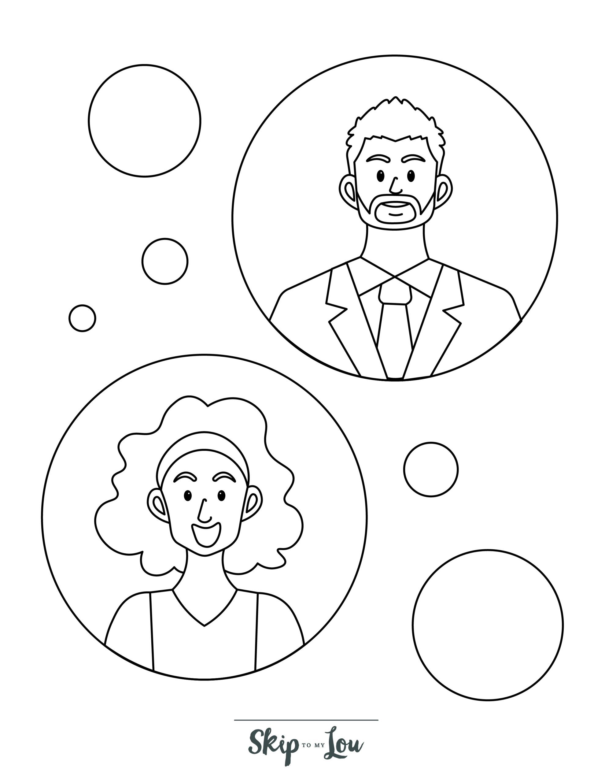 People coloring pages