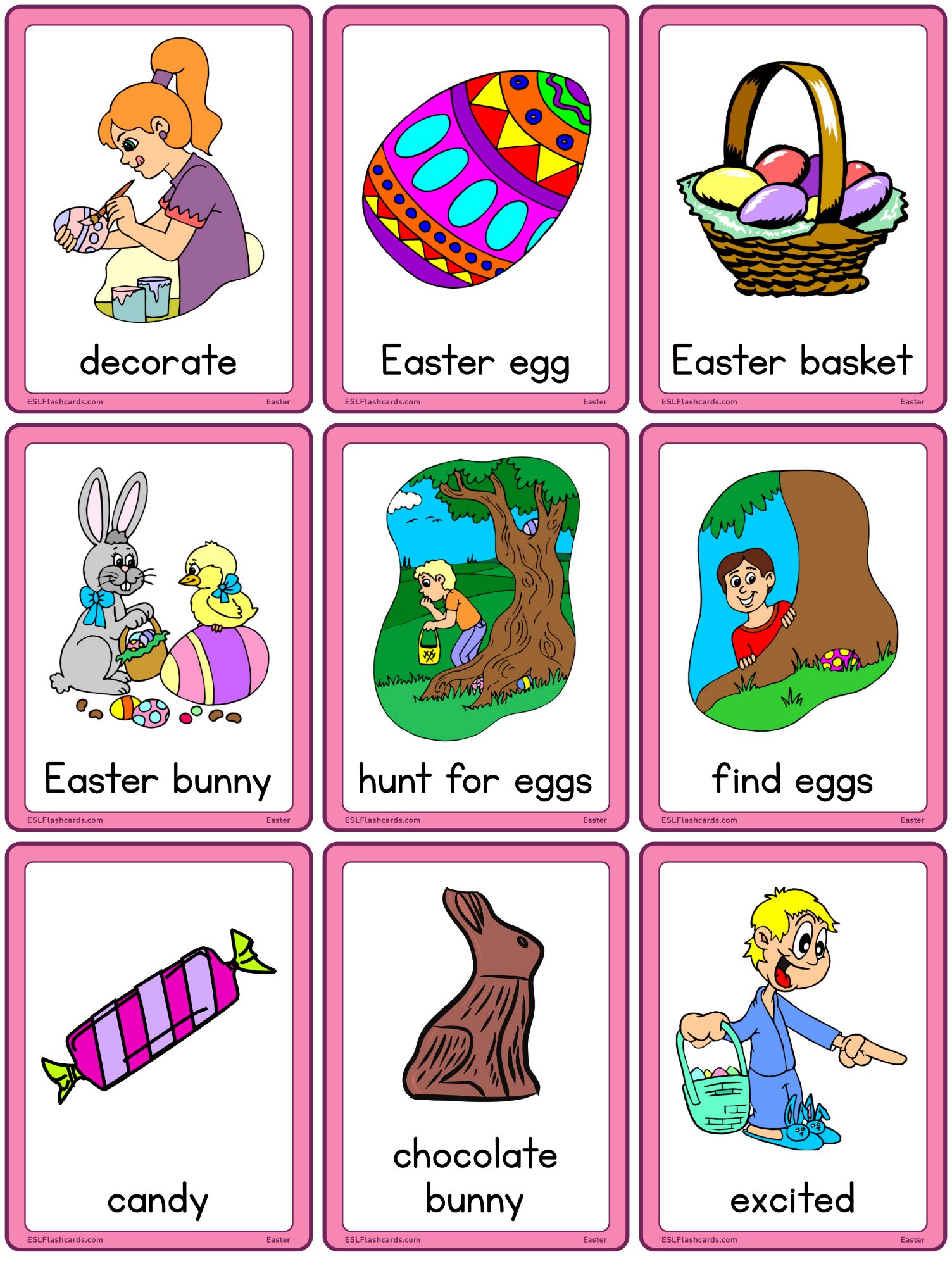 Easter flashcards â esl flashcards