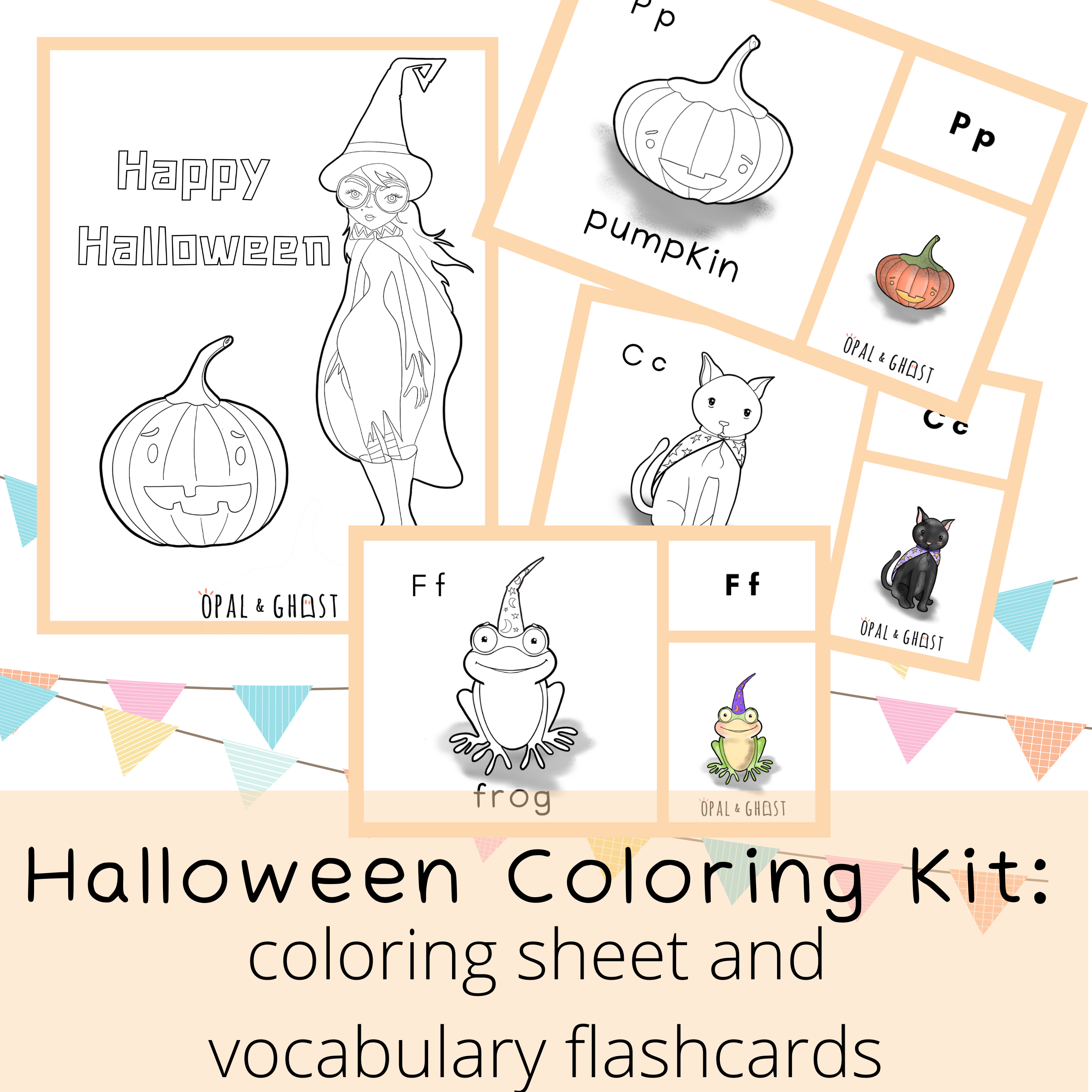 Halloween coloring kit