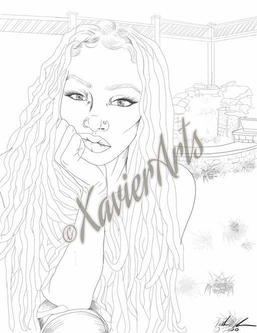 Beautiful black women printable coloring book â