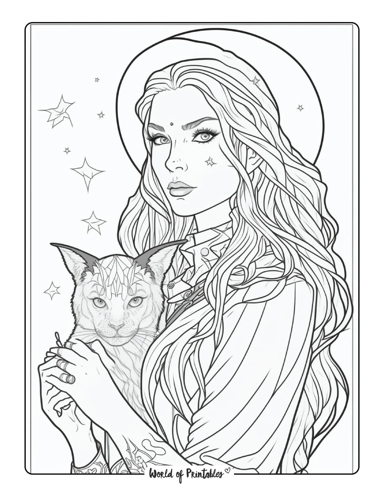 Witch coloring pages for kids adults