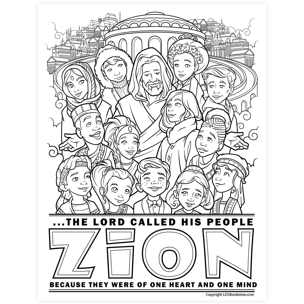 The lord called his people zion coloring page