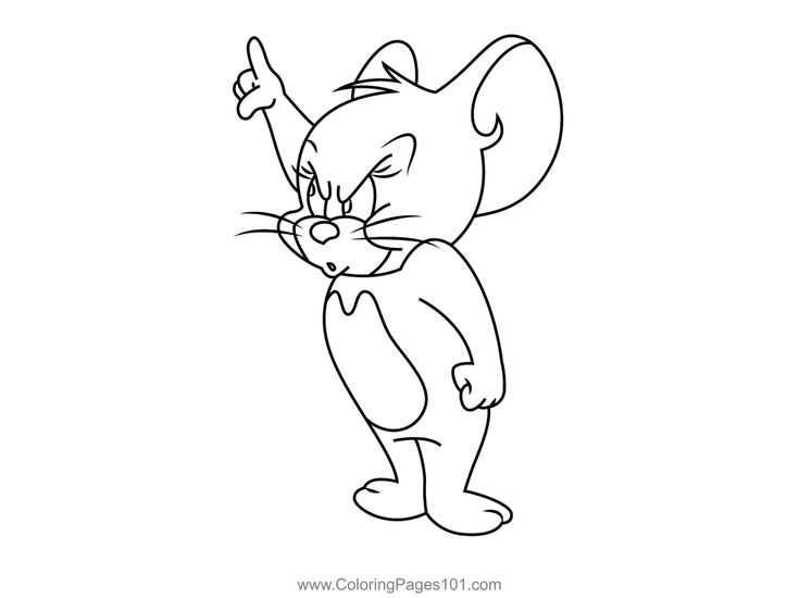 Angry jerry coloring page graffiti characters anime canvas painting tom and jerry