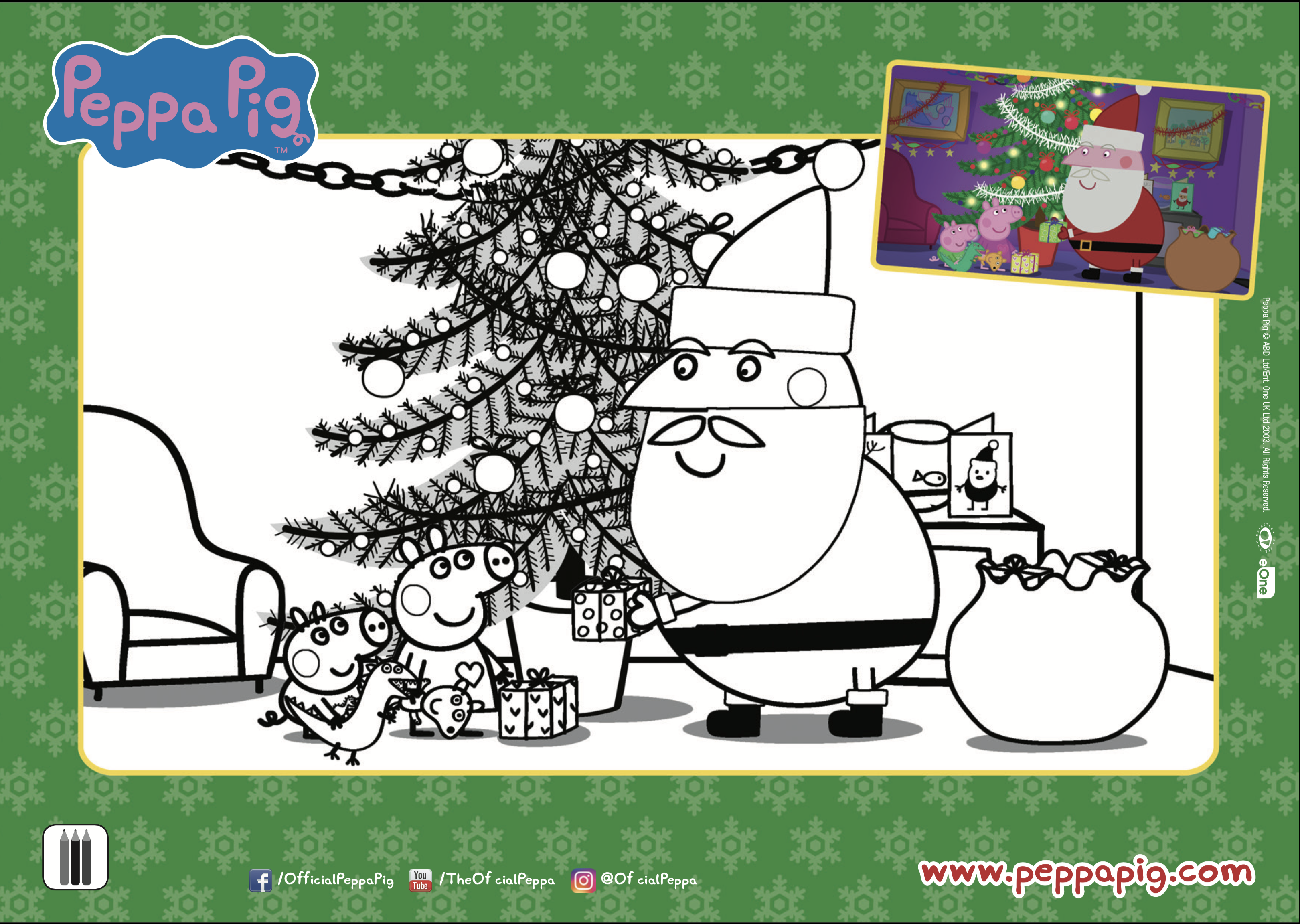 Peppa christmas colouring nick jr