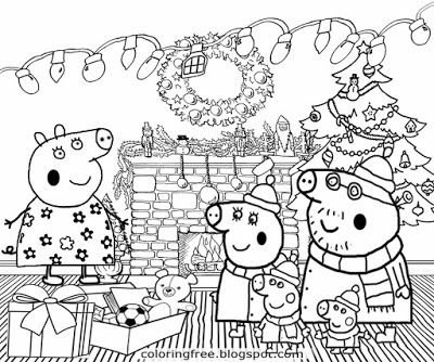 Gifts grandpa and granny pig family christmas peppa pig colouring pag printable tree deâ peppa pig colouring peppa pig coloring pag christmas coloring pag