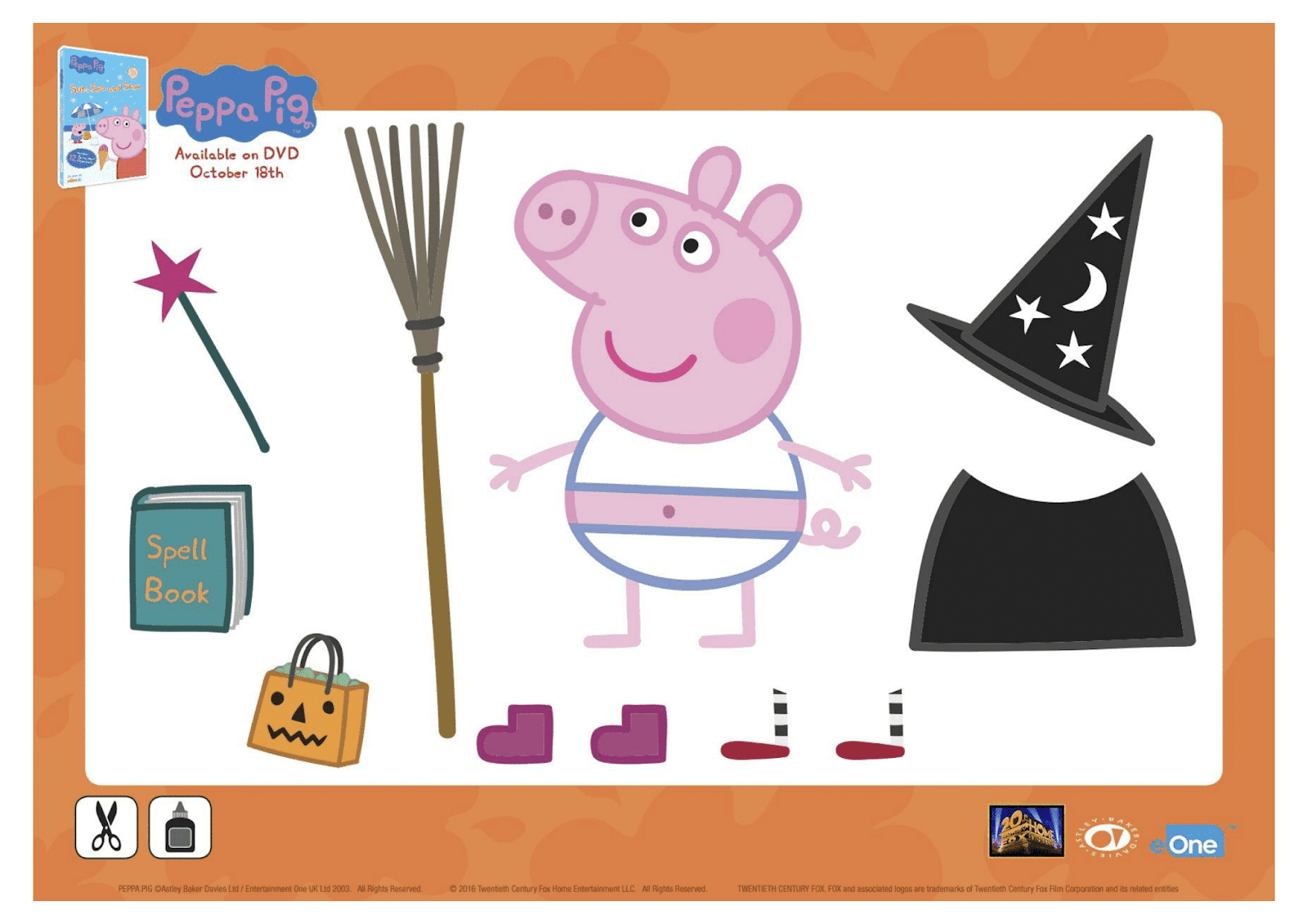 Have a spooktacular halloween with peppa pig free printable coloring sheets activities more