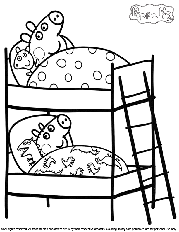 Peppa pig coloring pages printable for free download