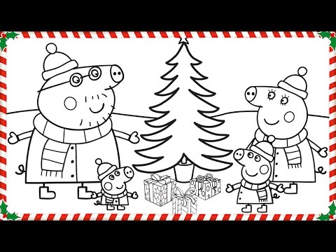 Peppa pig christmas coloring book pages kids fun art coloring videos for kids