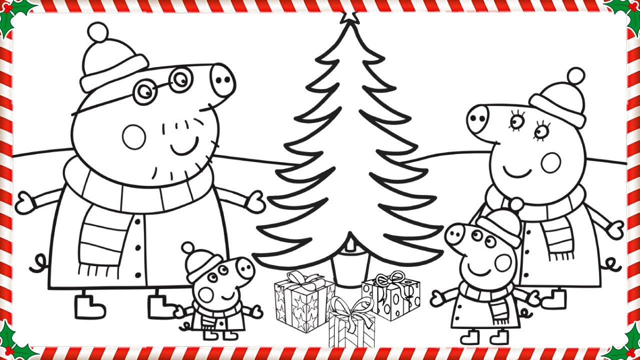 Peppa pig christmas coloring book pages kids fun art coloring videos for kids