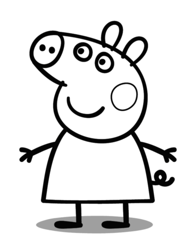 Peppa pig coloring page free printable coloring pages