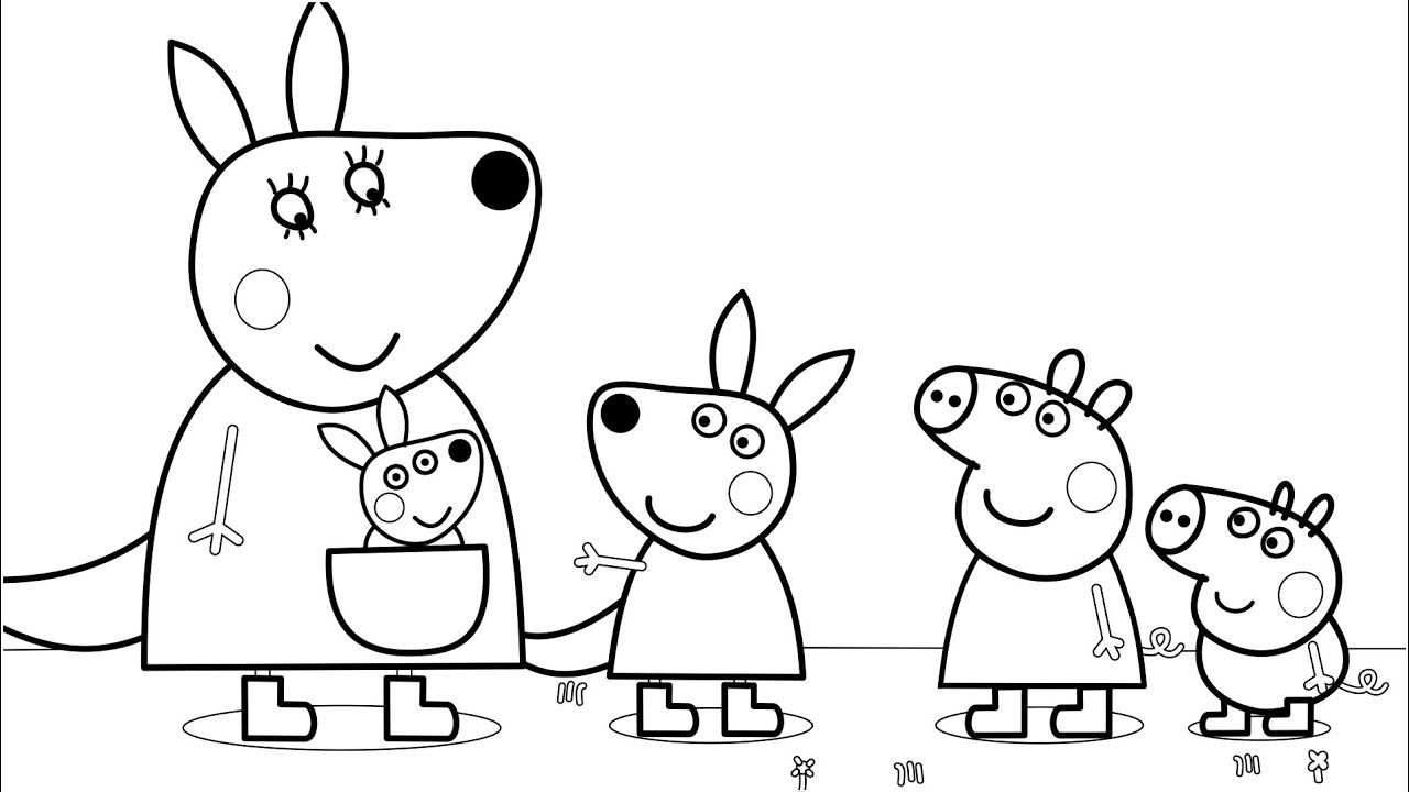 Printable peppa pig coloring pages pdf