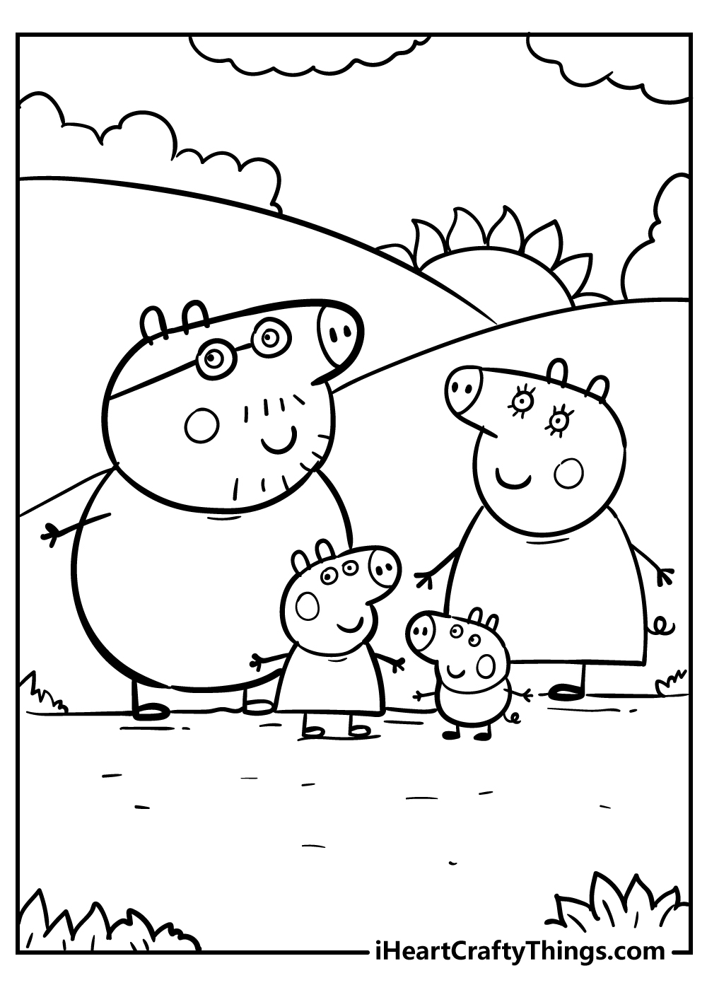 Peppa pig coloring pages free printables