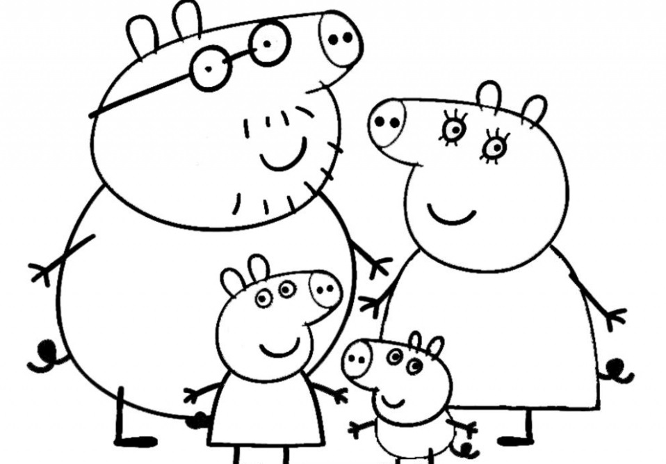 Peppa pig coloring pages for kids âï