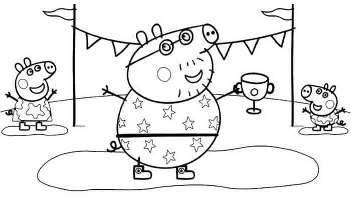 Printable peppa pig coloring pages pdf