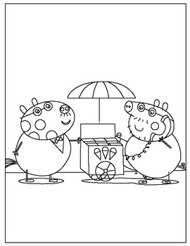 Peppa pig coloring book for kids by rozis tpt