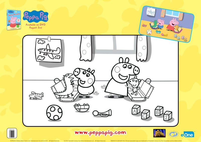 Free peppa pig coloring page