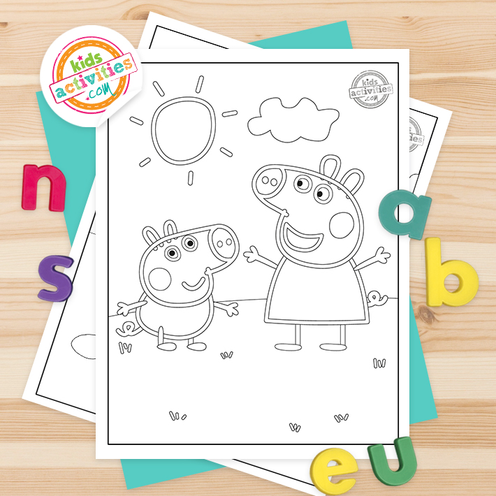 Free printable peppa pig coloring pages kids activities blog