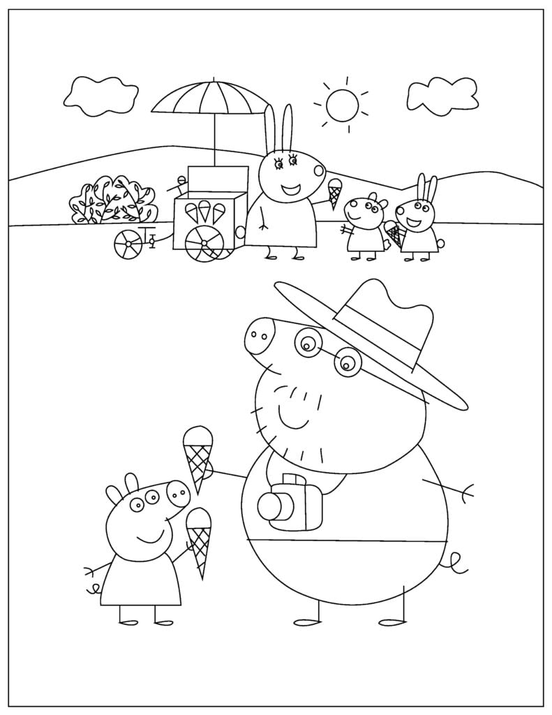 Free peppa pig coloring pages for download printable pdf