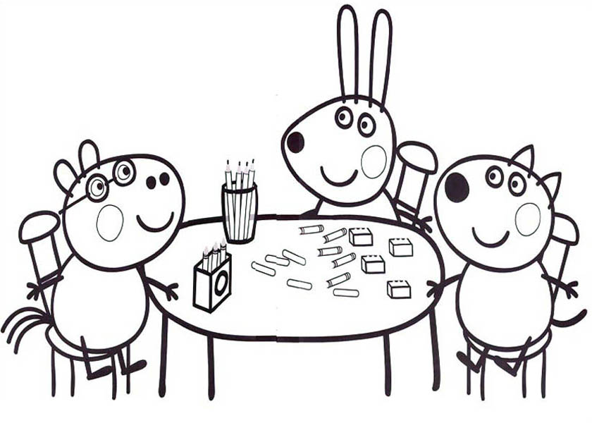 Peppa pig coloring pages for kids âï