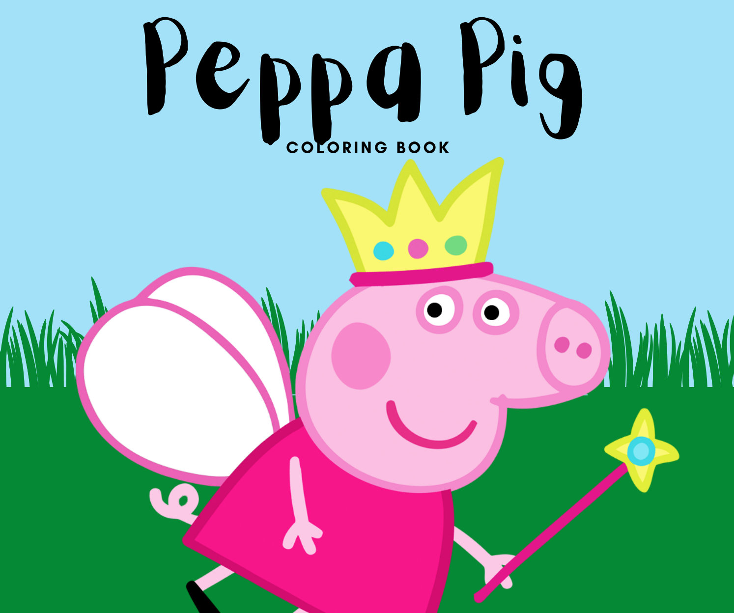 Peppa pig coloring book digital instant download pages