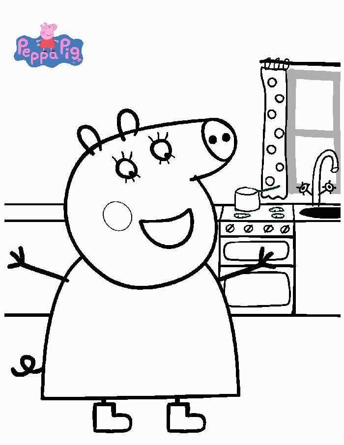 Printable peppa pig coloring pages pdf