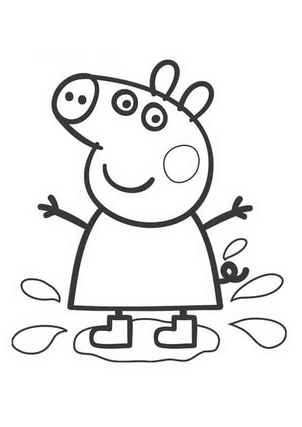 Printable peppa pig coloring pages pdf