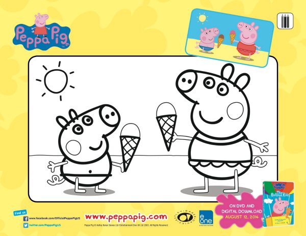 Free printable peppa pig coloring page